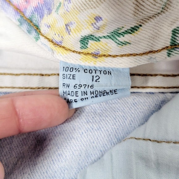 VTG Vintage High Rise Bare Back Jordache Jeans Floral Pockets Light Rinse 90s 28 - Picture 11 of 14